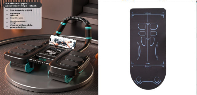 Mutini™ Core Trainer Pro — Multifunctional Ab Roller with Handle & Phone Holder