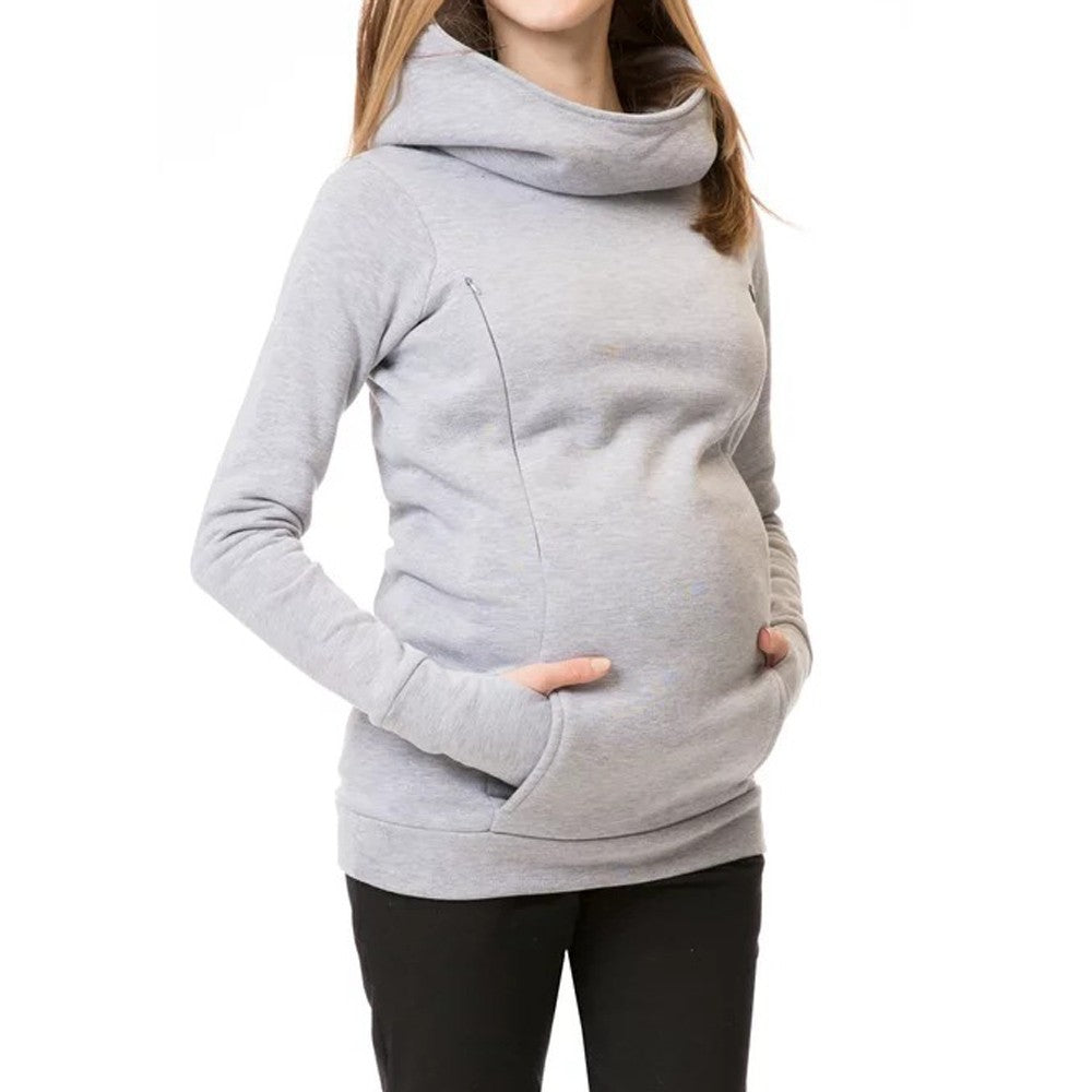 Mutini™ Maternity Flow Hoodie — Comfort That Grows With You