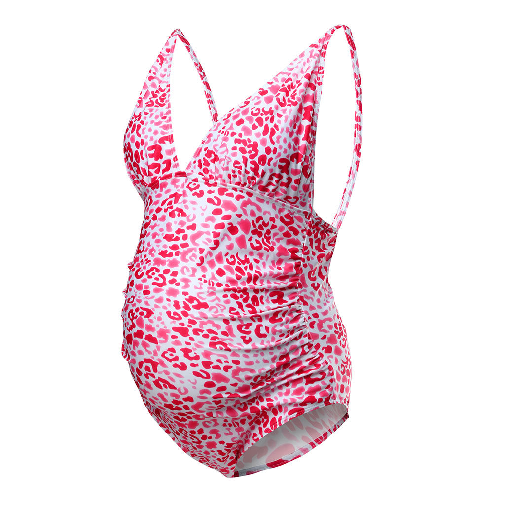 MUTINI™ LuxeBump: Pink Freshness One-Piece Swimsuit with Adjustable Straps and Draping Effect