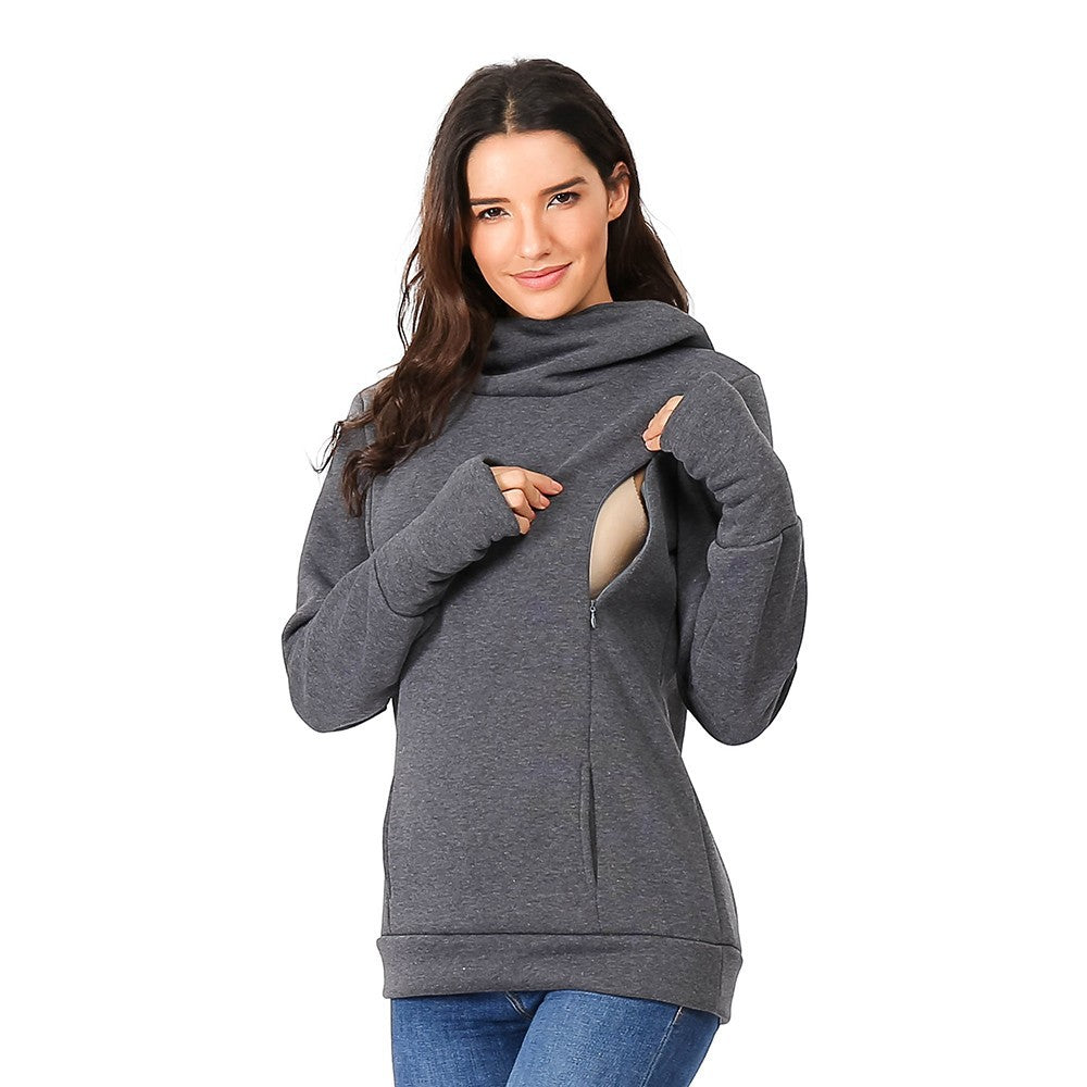 Mutini™ Maternity Flow Hoodie — Comfort That Grows With You