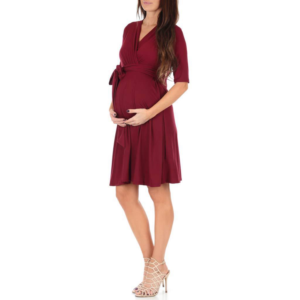 Mutini™ Elegant V-Neck Irregular Hemline Midi Dress