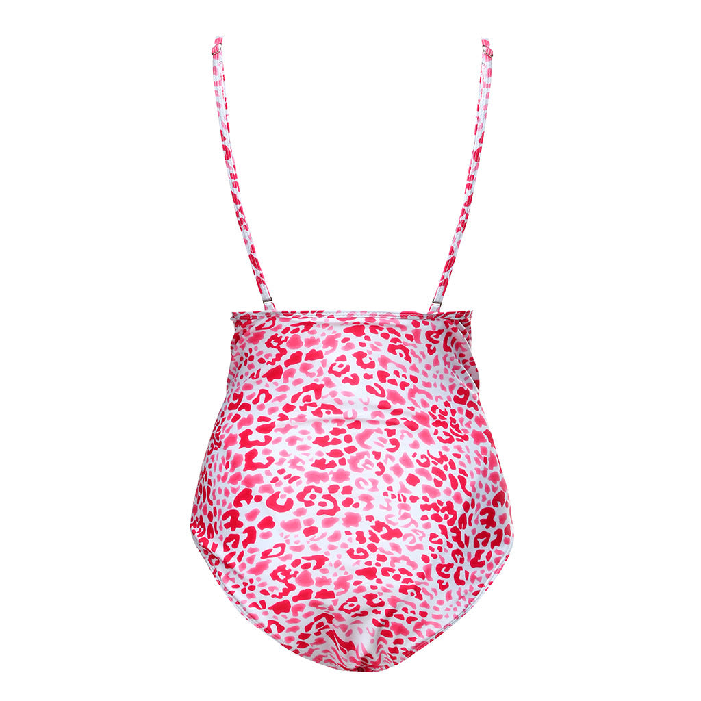 MUTINI™ LuxeBump: Pink Freshness One-Piece Swimsuit with Adjustable Straps and Draping Effect