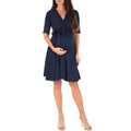 Mutini™ Elegant V-Neck Irregular Hemline Midi Dress