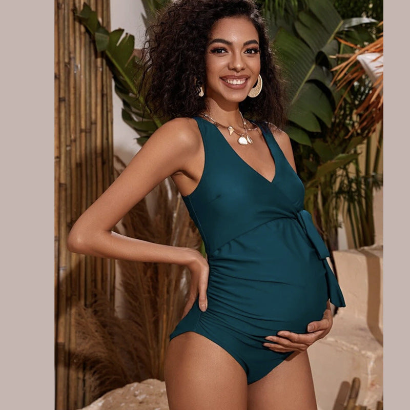 Mutini™ LuxeBump: One-Piece Swimsuit “Emerald Grace”