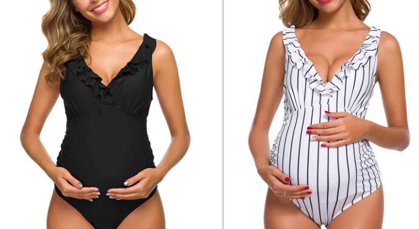 MUTINI™ LuxeBump: One-Piece Swimsuit "Parisian Chic"