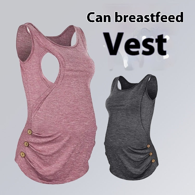Mutini™ Maternity Flow Nursing Vest — Breastfeed Anywhere with Confidence