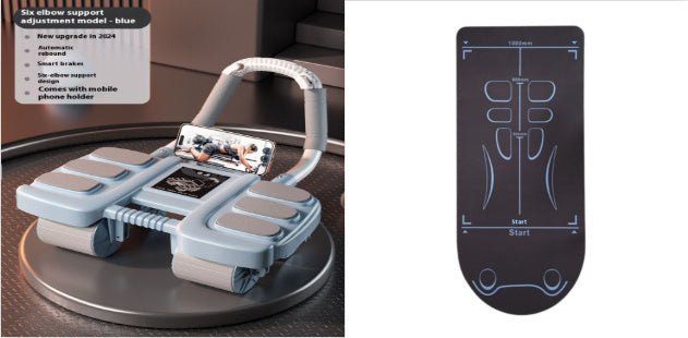 Mutini™ Core Trainer Pro — Multifunctional Ab Roller with Handle & Phone Holder