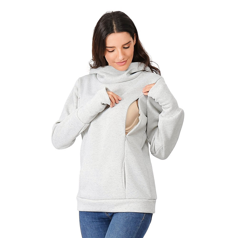 Mutini™ Maternity Flow Hoodie — Comfort That Grows With You