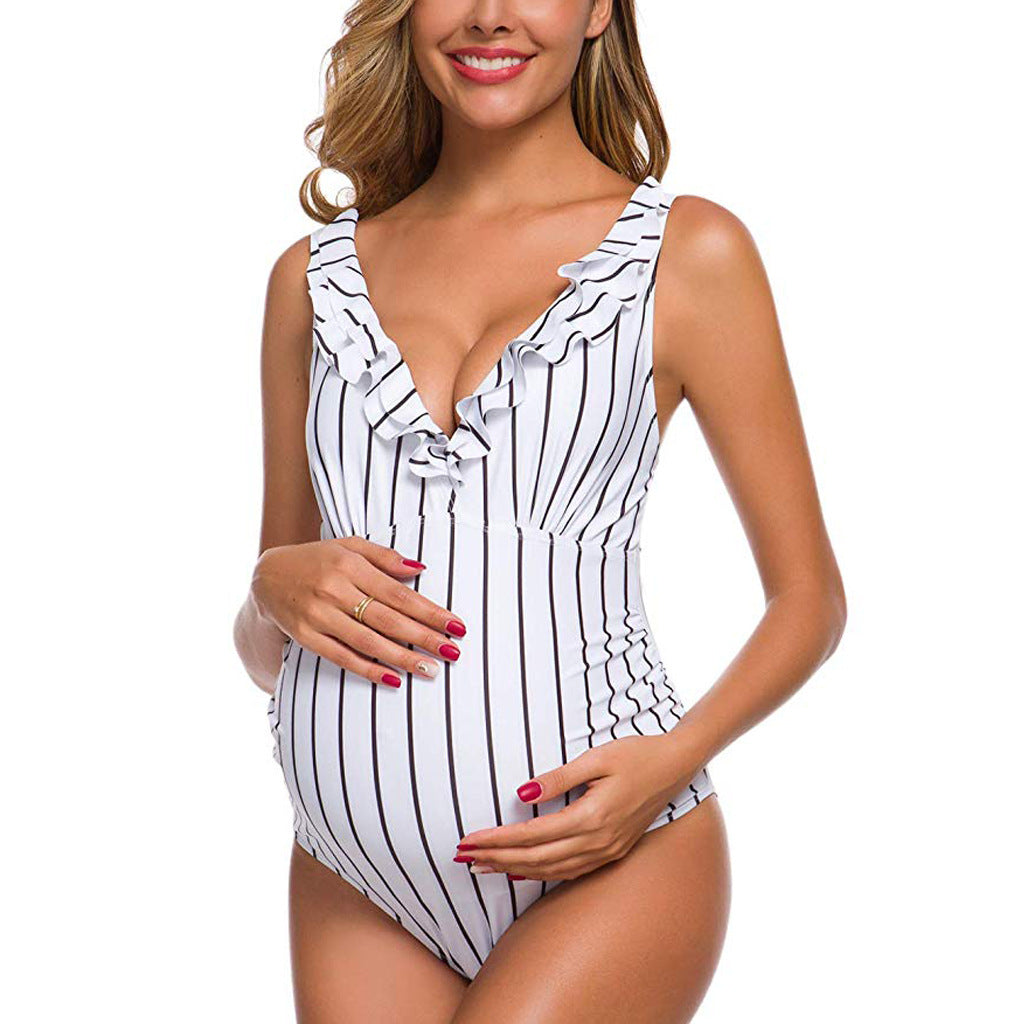 MUTINI™ LuxeBump: One-Piece Swimsuit "Parisian Chic"