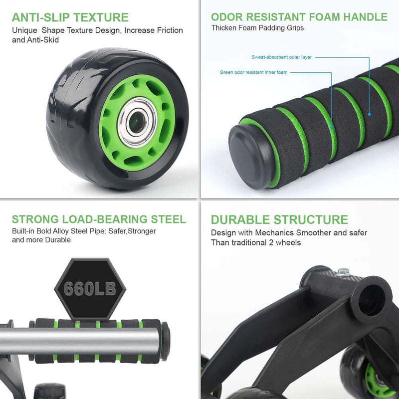 Mutini Fitness™ Four-Wheel Ab Roller