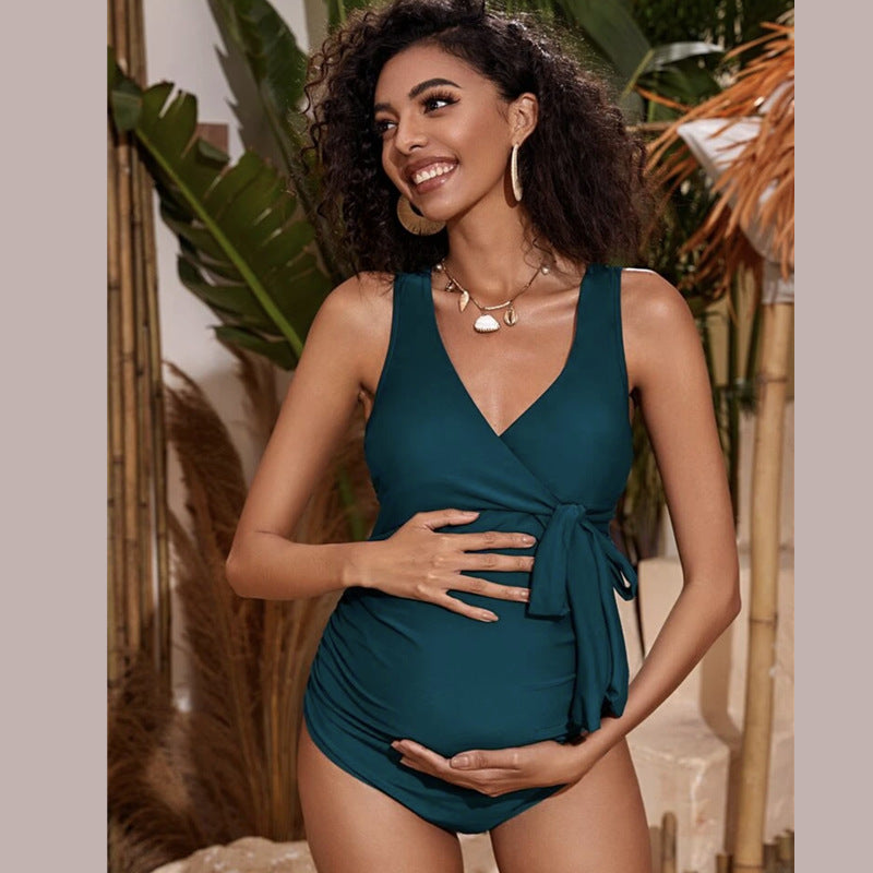 Mutini™ LuxeBump: One-Piece Swimsuit “Emerald Grace”
