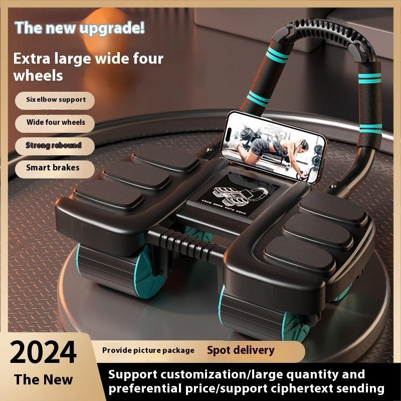 Mutini™ Core Trainer Pro — Multifunctional Ab Roller with Handle & Phone Holder for full-body workouts.